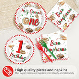 96Pcs Cannoli 1st Birthday Decorations Holy Cannoli I'm One Plates