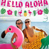 Hawaiian Aloha Luau Flamingo Party Decorations Supplies 21pcs Hello