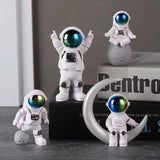Ni-JASW Gradient Astronaut Statues Set of 4, Spaceman Figurines Space