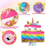 Unicorn Cake Piñata Foldable Unicorn Party Decorations Pink Girl