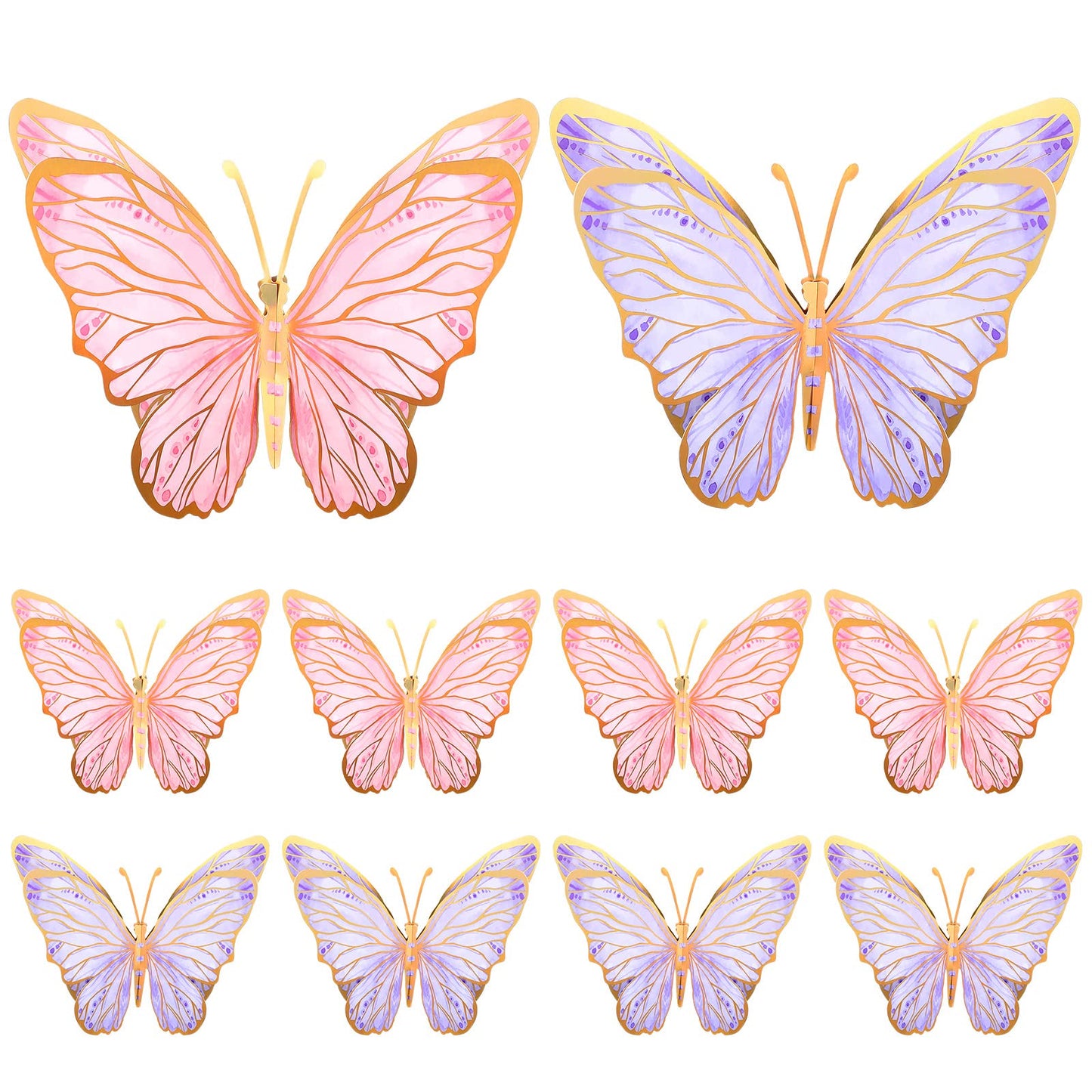 PerKoop 10 Pcs Large Butterfly Centerpieces for Tables Butterfly Party