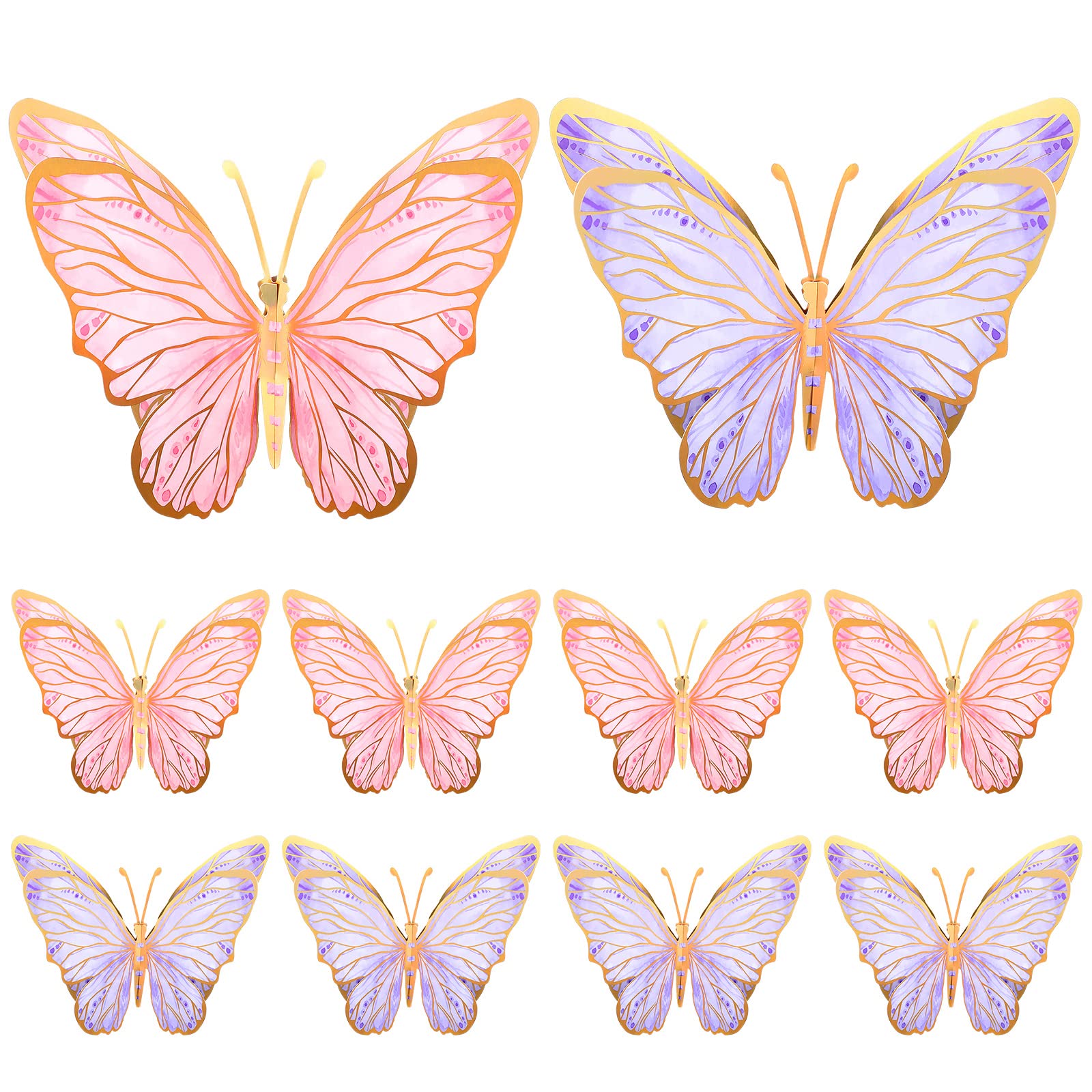 PerKoop 10 Pcs Large Butterfly Centerpieces for Tables Butterfly Party