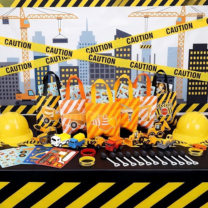148 Pcs Construction Birthday Party Supplies Include 12 Construction