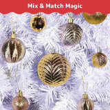 Prextex 36pc Shatterproof Christmas Ornaments Set - Gold Christmas
