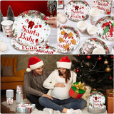 200 Pcs Baby Shower Paper Plates Cups Napkins Party Supplies