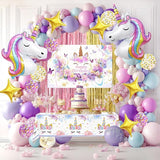 Unicorn Party Decorations Kit 135 Piece Set with 3D Foil Balloons