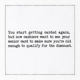 Five Star Funny 60th Birthday Quotes | White Cotton Cocktail Napkins