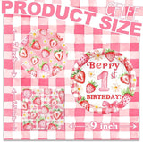Berry First Birthday Party Supplies for 40 Guests Strawberry Plates