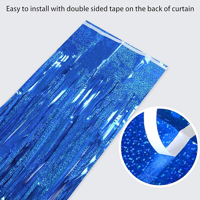 Melsan Graduation Decorations 2026, Tinsel Curtain Backdrop for