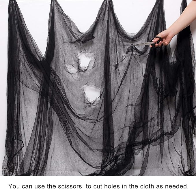 Halloween Black Creepy Cloth 276 x 87 inch Spooky Halloween