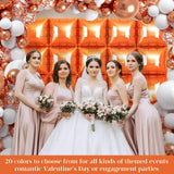 Orange Square Foil Balloons 25 Pcs Metallic Orange Balloons Wall