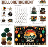 Retirement Party Decoration Vintage 2026 Retired Banner Background