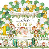 Wild One party Decorations 150 Pcs Jungle Animal Party Supplies