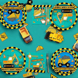 Construction Birthday Party Supplies Kit Disposable Paper Plates