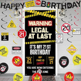 21st Birthday Party Decorations Black Happy 21st Birthday Banner