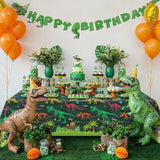 3 Pack Dinosaur Plastic Tablecloth 54 X 108Inch Disposable Dinosaur