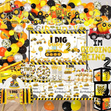 345 Pcs Construction 2nd Birthday Party Supplies Dump Truck Two