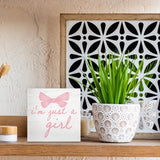 CUANFDDSF Trendy Pink Bow Coquette Room Decor Wooden Box Sign,