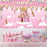 49ft Princess Birthday Decorations Flag Banner Theme Triangle Flags