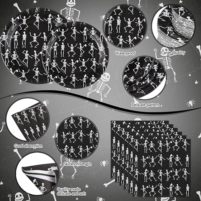 452 Pcs Halloween Skeleton Party Decorations Human Bones Dancing