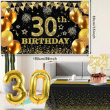 30th Birthday Decorations for Him Her with 30th Birthday Banner