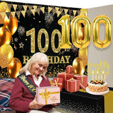 100th Birthday Decorations Men Women with 100th Birthday Banner