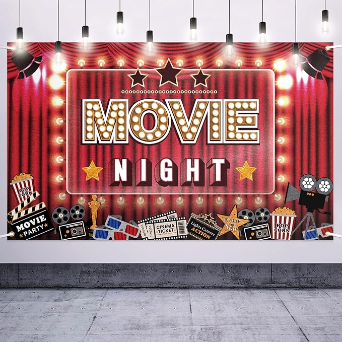 Movie Night Hollywood Party Decorations Oscar Camera Film Action