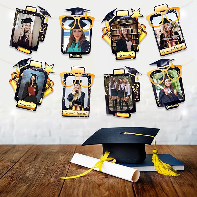 pinkblume Graduation Party Decorations Black and Gold Grad Photo