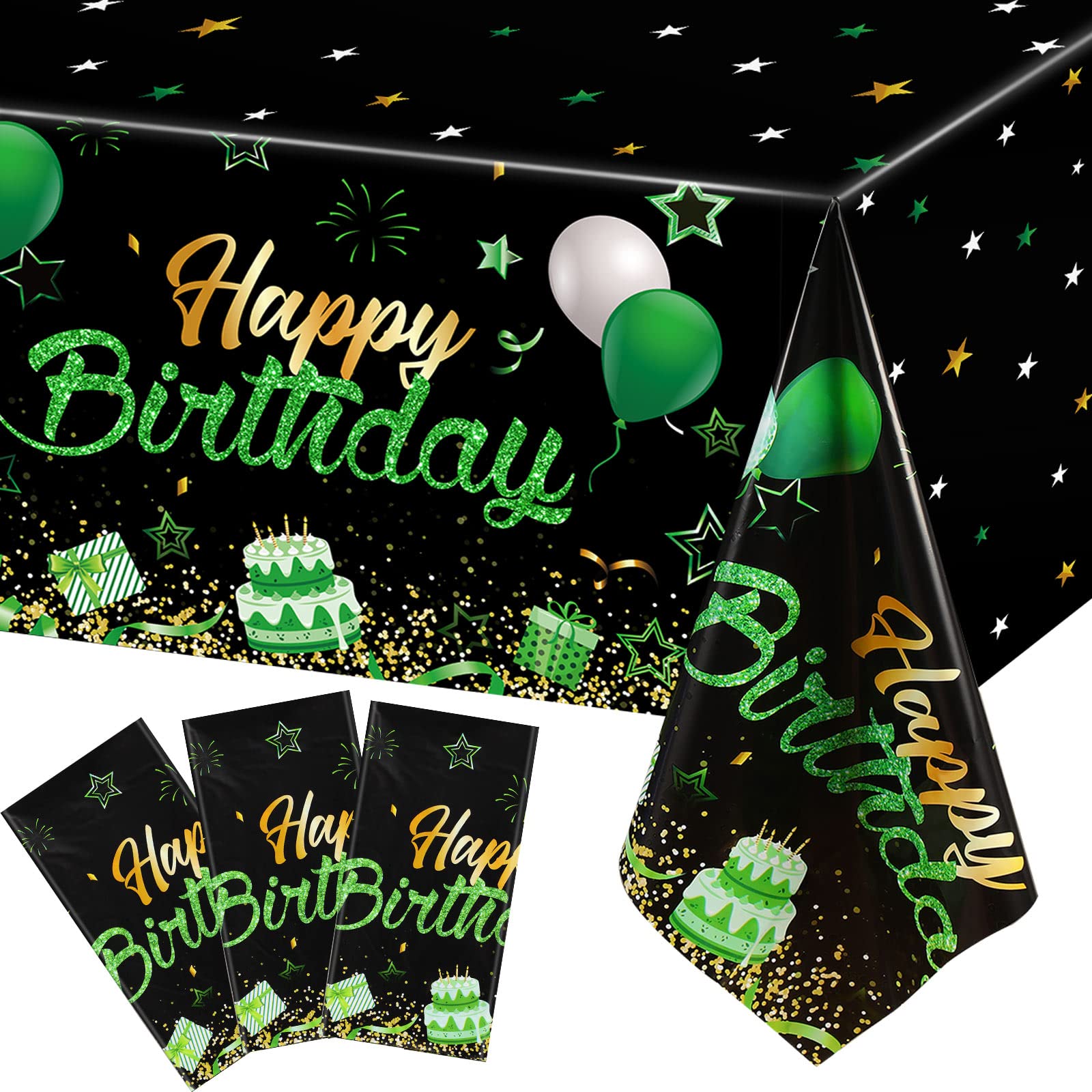 Breling 3 Pack Happy Birthday Tablecloths Happy Birthday Decoration
