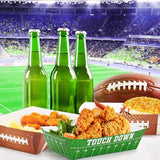50PCS Football Party Decorations Football Paper Snack Tray Large