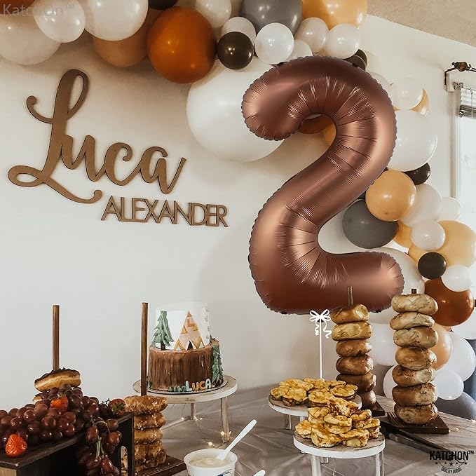 KatchOn, Giant Coffee Brown 2 Balloon Number - 40 Inch | Brown 2