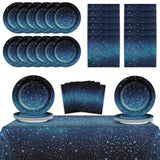 Galaxy Party Supplies Serves 24 Starry Night Party Paper Plates