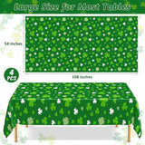 4 PCS St Patricks Day Decorations, Plastic 108" X 54" Irish St