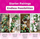 Bezente Sage Green Balloons - 100 Pack 12 Jungle Party Decorations
