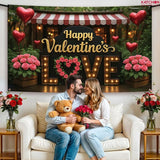 Happy Valentines Day Backdrop XtraLarge 72x44 Inch Love Valentines