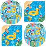100Pcs Pool Party Supplies Summer Beach Party Set 7"Summer Pool