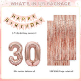 Woman Lady Rose Gold Party Decorations Happy Birthday Banner Tassel