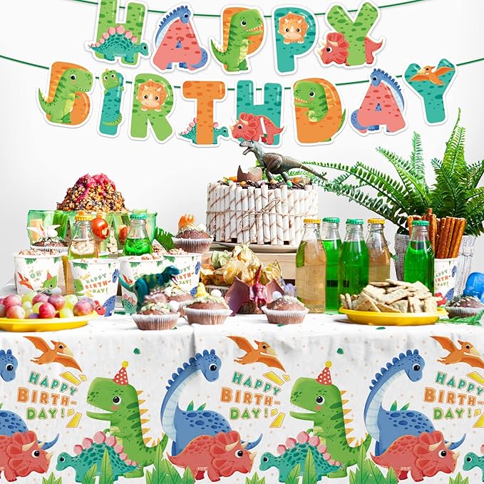 Dinosaur Birthday Party Supplies Disposable Paper Plates Napkins Cups