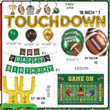 Football Party Decorations Kit & Green Brown Gold Balloons & Goal