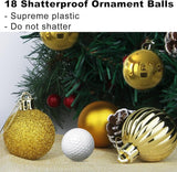 Gold 2.5" Christmas Balls Christmas Tree Decoration Ornaments