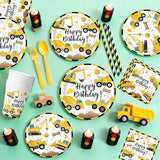 Construction Birthday Party Supplies Plates Napkins Cups Cutlery