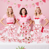 REDWORD Berry First Birthday Decor 120Pcs Strawberry 1st Birthday