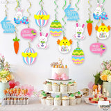 Easter Hanging Swirls Decorations 46 Pack No DIY Easter Decorations