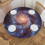 Fiokroo Spiral Galaxy Tablecloth with Elastic Edg 42" (Round) Spiral G