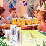 50 Pcs Dinosaur Cups for Kids 12 oz Disposable Plastic Cups with