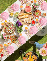 Nkaiso 141 Pieces Pink and Gold Party Supplies, Disposable Party