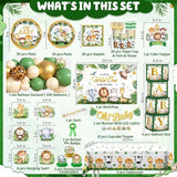 cocomigo 300PCS Safari Baby Shower Decorations 30 Safari Theme