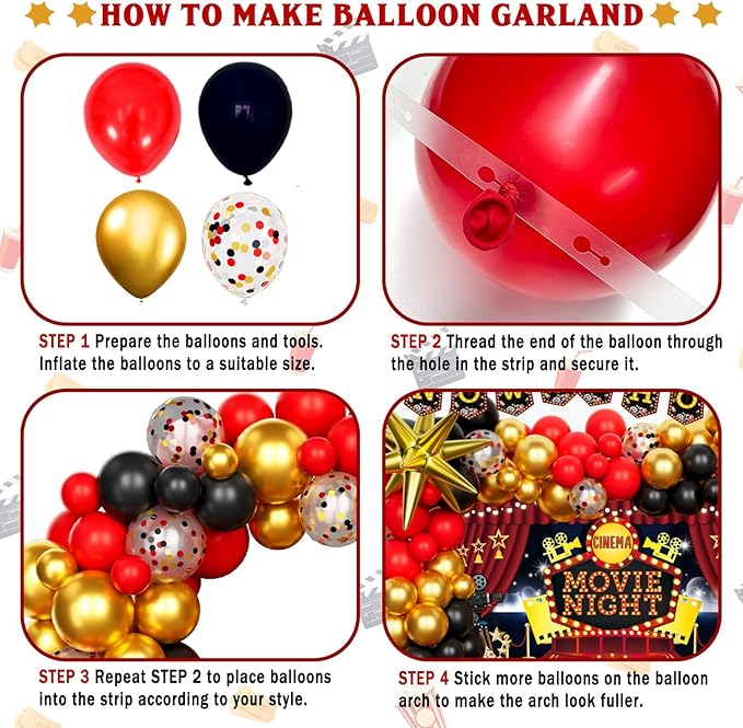 Movie Night Party Decorations Movie Theater Hollywood Themed