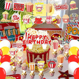 59 Pcs Popcorn Birthday Party Supplies Carnival Circus Movie Night
