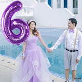 KatchOn, Giant Purple Number 6 Balloon - 40 Inch | 6th Birthday